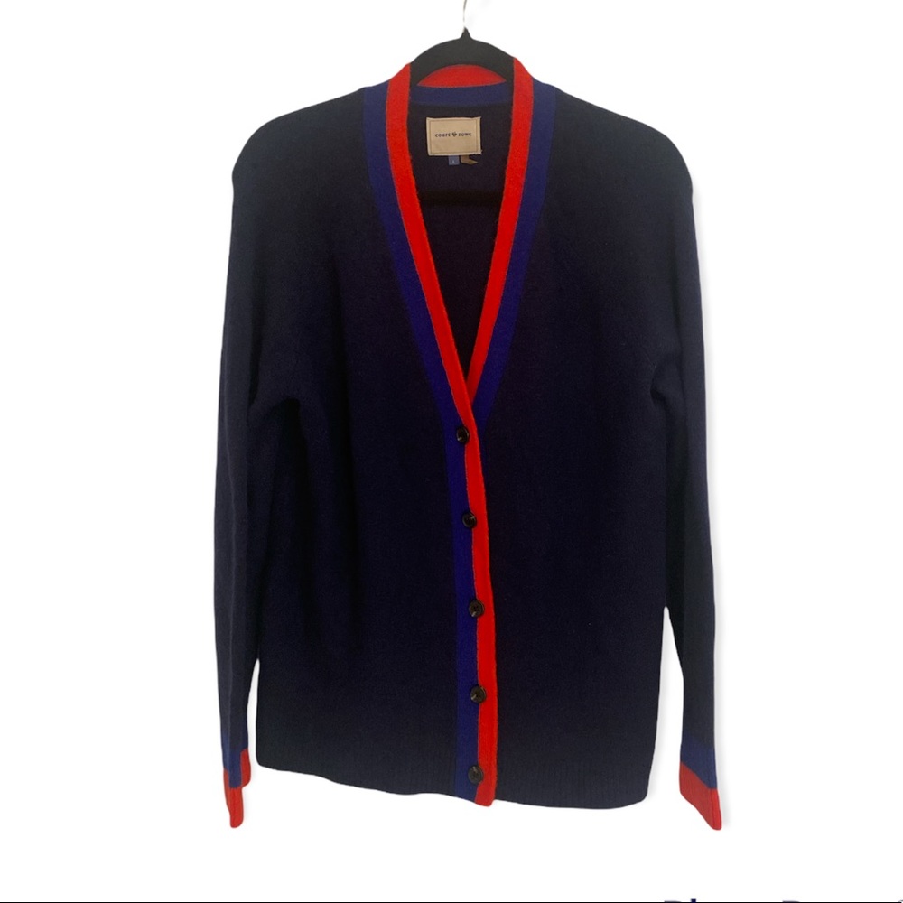 COURT & ROWE Navy and Red Cardigan